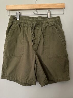 Boys Olive Green Cotton Shorts size XL, size 14, Cat and Jack, Drawstring Waist